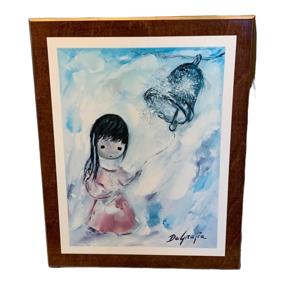 Vtg la Campania de Esperanza The Bell of Hope laminated print Ted DeGrazia 15X12 - Picture 1 of 3